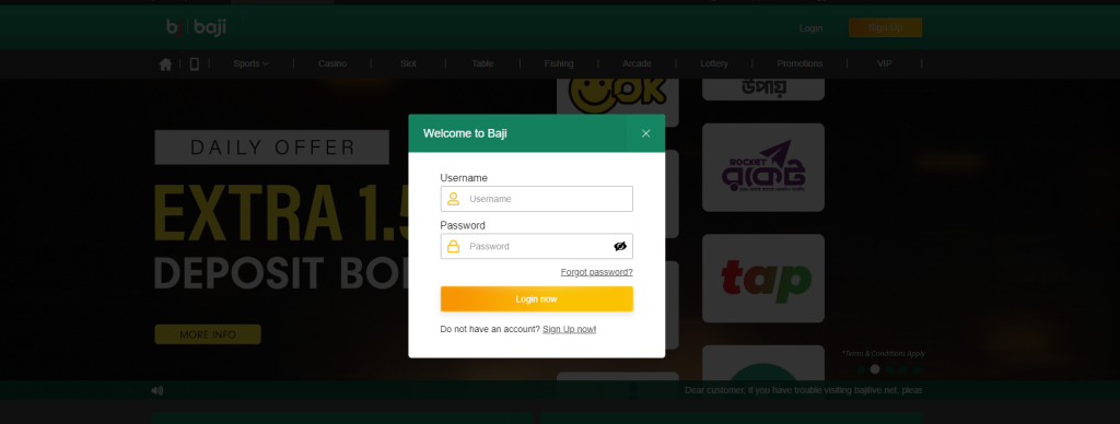 Baji Live Login to Baji Account